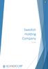 Swedish Holding Company. Guide
