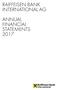 RAIFFEISEN BANK INTERNATIONAL AG ANNUAL FINANCIAL STATEMENTS 2017