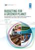 BUDGETING FOR A GREENER PLANET
