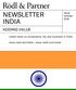 NEWSLETTER INDIA ADDING VALUE. Latest news on compliance, tax and business in India.     Issue: October 2018