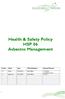 Health & Safety Policy HSP 06 Asbestos Management Version Status Date Title of Reviewer Purpose/Outcome