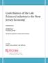 Contribution of the Life Sciences Industry to the New Jersey Economy
