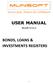 USER MANUAL. Munsoft v1 BONDS, LOANS & INVESTMENTS REGISTERS