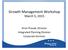 Growth Management Workshop March 5, Arvin Prasad, Director Integrated Planning Division Corporate Services