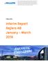 9 May 2016 Interim Report Rejlers AB January - March 2016