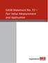 GASB Statement No. 72 Fair Value Measurement and Application