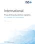 International. Proxy Voting Guidelines Updates Sustainability Policy Recommendations. Published January 25, 2017
