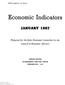 Economic Indicators JANUARY Prepared for the Joint Economic Committee by the Council of Economic Advisers. 100th Congress, 1st Sessio
