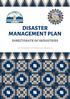 DISASTER MANAGEMENT PLAN DIRECTORATE OF INDUSTRIES