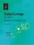 Zain Group. Q Earnings Conference Call. Nov 14, Chaired by: Ziad Itani Arqaam Capital