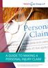 A GUIDE TO MAKING A PERSONAL INJURY CLAIM