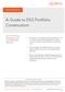 A Guide to ESG Portfolio Construction