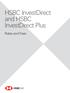 HSBC InvestDirect and HSBC InvestDirect Plus. Rates and Fees