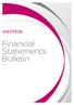 Financial Statements Bulletin