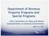 Department of Revenue Property Programs and Special Programs