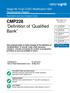 CMP228 Definition of Qualified Bank