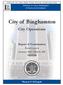 City of Binghamton. City Operations. Report of Examination. Period Covered: January 1, 2014 May 21, M-280
