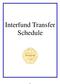Interfund Transfer Schedule