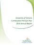 University of Victoria Combination Pension Plan 2016 Annual Report