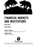 FINANCIAL MARKETS AND INSTITUTIONS. Ninth Edition. Global Edition. Frederic S. Mishkin Graduate Schoo! of Business, Columbia University
