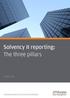 Solvency II reporting: The three pillars