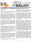 THEBALLOT. A Report from the Bureau of Governmental Research