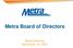 Metra Board of Directors. Board Meeting November 16, 2012