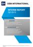 OEM INTERNATIONAL INTERIM REPORT Q2 2013