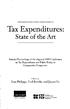 Tax Expenditures: State of the Art