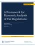 A Framework for Economic Analysis of Tax Regulations