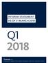 INTERIM STATEMENT AS OF 31 MARCH 2018 Q1 2018