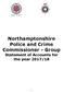 Northamptonshire Police and Crime Commissioner - Group Statement of Accounts for the year 2017/18