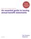 Information for those running public service pension schemes An essential guide to issuing annual benefit statements