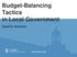 Budget-Balancing Tactics in Local Government. David N. Ammons