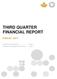 THIRD QUARTER FINANCIAL REPORT