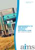AIMS WHITEPAPER: AMENDMENTS TO THE HEAVY VEHICLE NATIONAL LAW