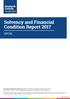 Solvency and Financial Condition Report 2017