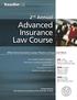 Advanced Insurance Law Course