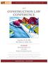 CONSTRUCTION LAW CONFERENCE
