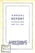 ANNUAL REPORT. for the fiscal year ending. MAY 3lot, LIMlllD 'URVIS HALL UBHARIU
