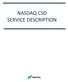 NASDAQ CSD SERVICE DESCRIPTION