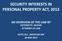 SECURITY INTERESTS IN PERSONAL PROPERTY ACT, 2013