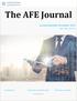 The AFE Journal. AFE Second Quarterly Newsletter April - May - June 2018