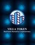 VILLA TOKEN Real Estate Backed by Cryptocurrency