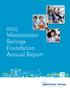 2015 Westminster Savings Foundation Annual Report