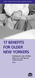 NEW YORK STATE BAR ASSOCIATION 17 BENEFITS FOR OLDER NEW YORKERS. Published by the NYSBA Elder Law and Special Needs Section