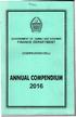 GOVERNMENT OF JAMMU AND KASHMIR FINANCE DEPARTMENT (CODIFICATION CELL) ANNUAL COMPENDIUM 2016,