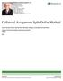 Collateral Assignment Split Dollar Method