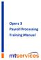 Opera 3 Payroll Processing Training Manual
