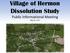 Village of Hermon Dissolution Study Public Informational Meeting. May 14, 2015